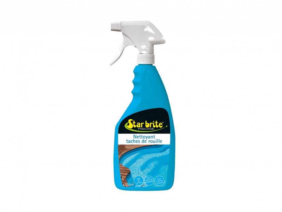 Rust stain remover for liner and pool shells